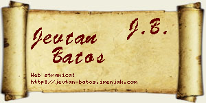 Jevtan Batos vizit kartica